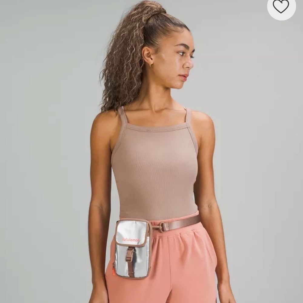 lululemon athletica Tan and Silver Crossbody Bag